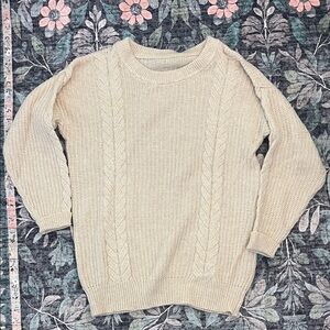 Cream Cable Knit Sweater